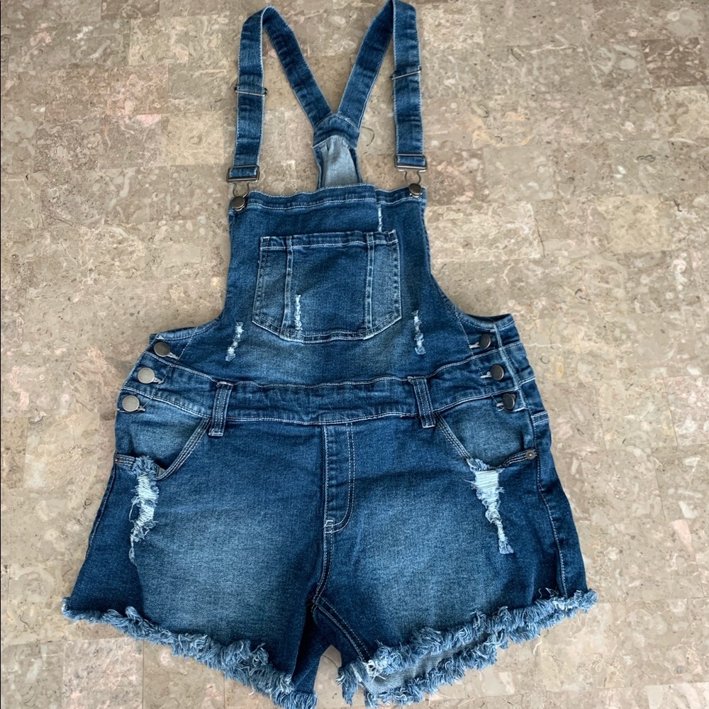Denim Cutoff Overall